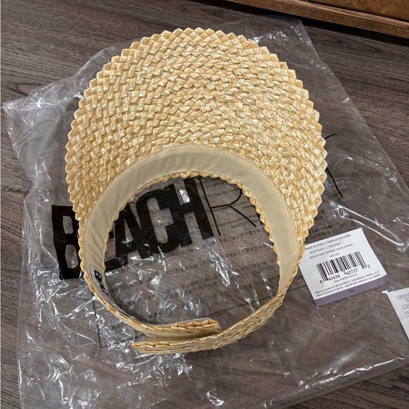 🆕Beach Riot Straw Visor | Wide Brim Adjustable Sun Hat - Picture 7 of 8